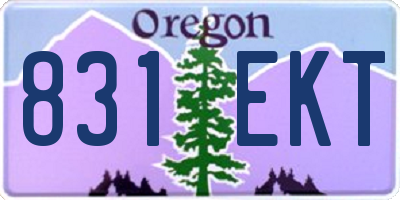 OR license plate 831EKT