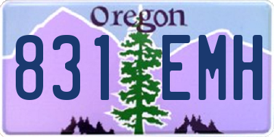 OR license plate 831EMH