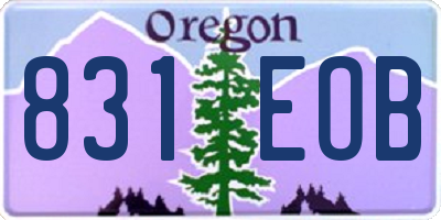 OR license plate 831EOB