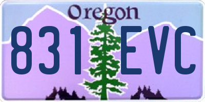 OR license plate 831EVC