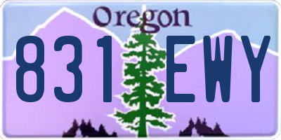OR license plate 831EWY