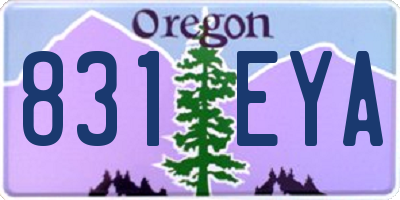 OR license plate 831EYA