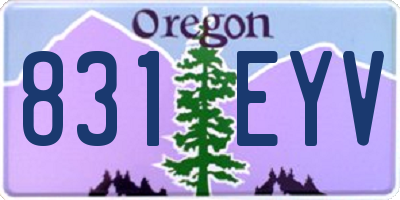 OR license plate 831EYV