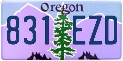 OR license plate 831EZD