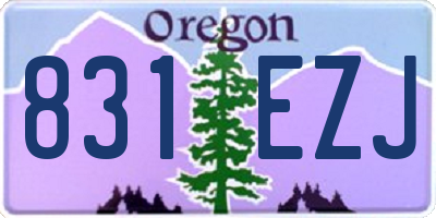 OR license plate 831EZJ