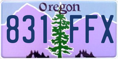 OR license plate 831FFX