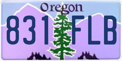 OR license plate 831FLB