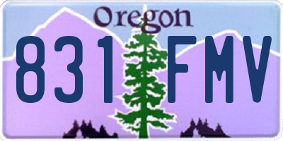 OR license plate 831FMV