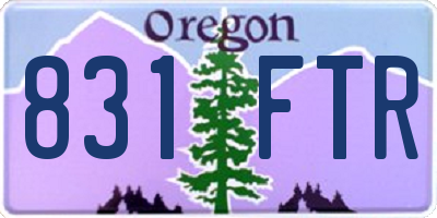 OR license plate 831FTR
