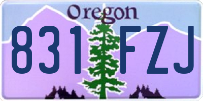 OR license plate 831FZJ