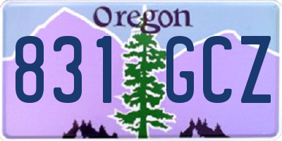 OR license plate 831GCZ