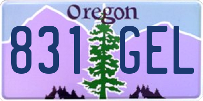 OR license plate 831GEL