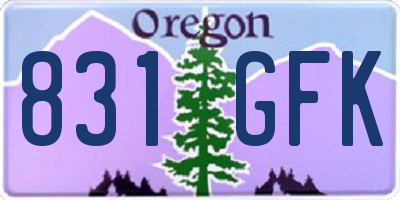 OR license plate 831GFK