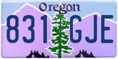 OR license plate 831GJE