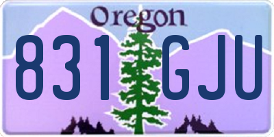 OR license plate 831GJU