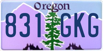 OR license plate 831GKG