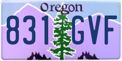 OR license plate 831GVF