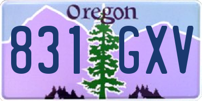 OR license plate 831GXV