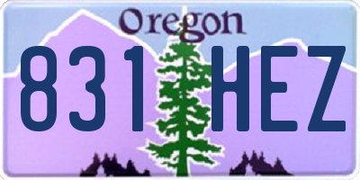 OR license plate 831HEZ