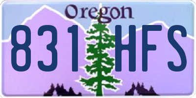OR license plate 831HFS