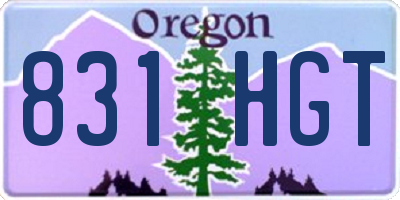 OR license plate 831HGT