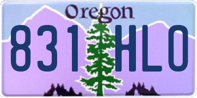 OR license plate 831HLO