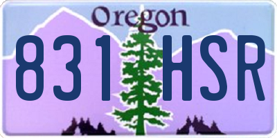 OR license plate 831HSR