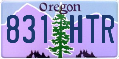 OR license plate 831HTR