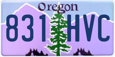 OR license plate 831HVC