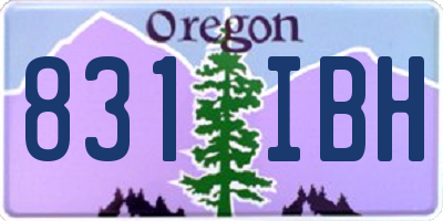 OR license plate 831IBH