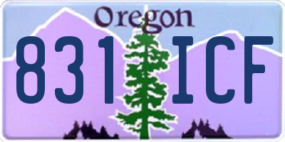 OR license plate 831ICF