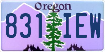 OR license plate 831IEW
