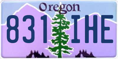 OR license plate 831IHE