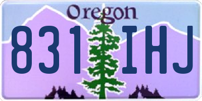 OR license plate 831IHJ