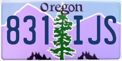 OR license plate 831IJS