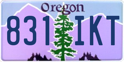 OR license plate 831IKT