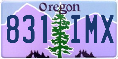OR license plate 831IMX