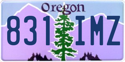OR license plate 831IMZ