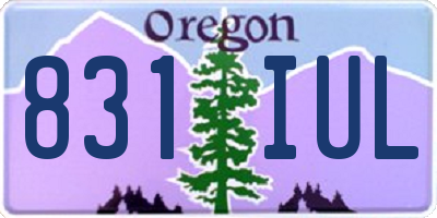OR license plate 831IUL