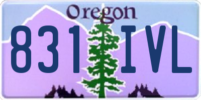 OR license plate 831IVL