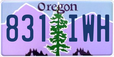 OR license plate 831IWH