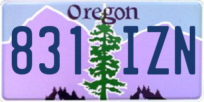 OR license plate 831IZN