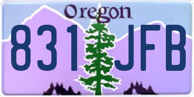 OR license plate 831JFB