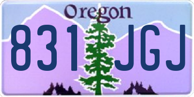 OR license plate 831JGJ
