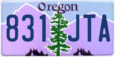 OR license plate 831JTA