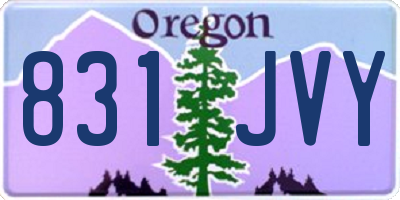 OR license plate 831JVY