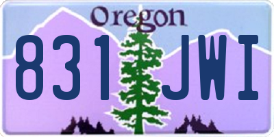 OR license plate 831JWI