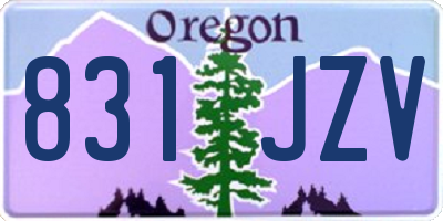OR license plate 831JZV