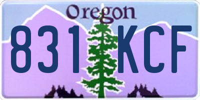 OR license plate 831KCF