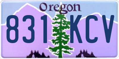 OR license plate 831KCV